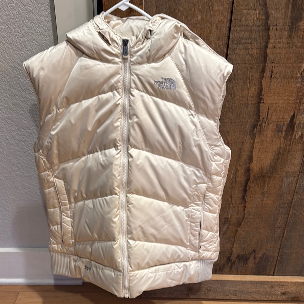 The North Face Cream Puffer Vest